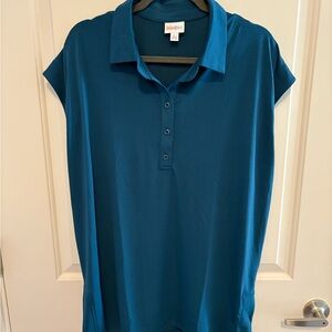 LuLaRoe Teal Button Down Shirt